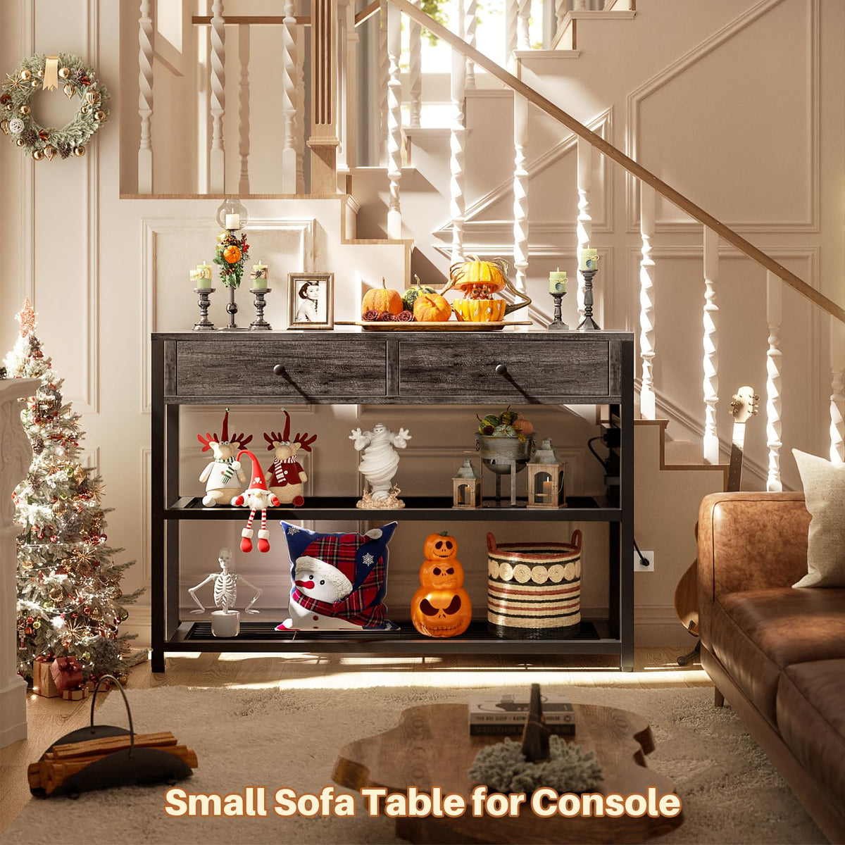 32" Entryway Table with Outlets and Drawers K83248