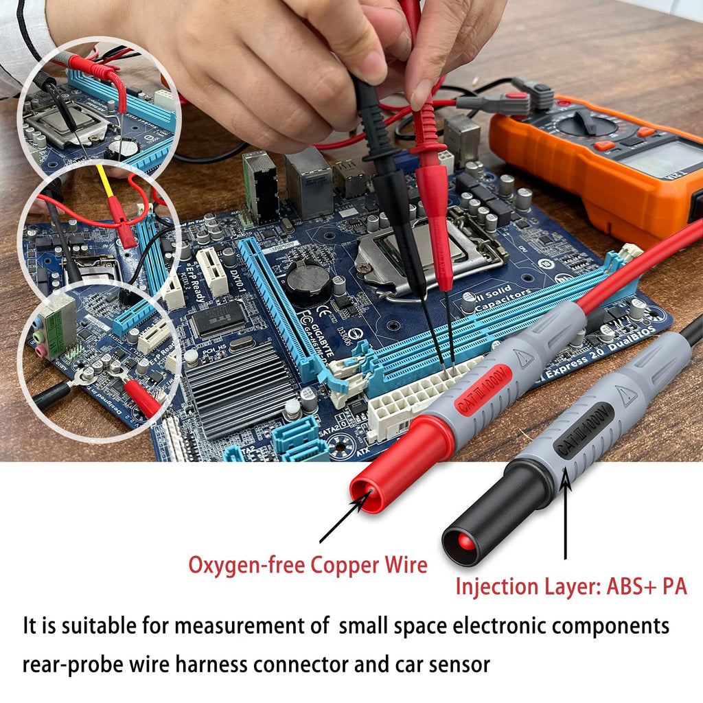 24 Pcs Multimeter Test Leads Set with Alligator Clips O9582