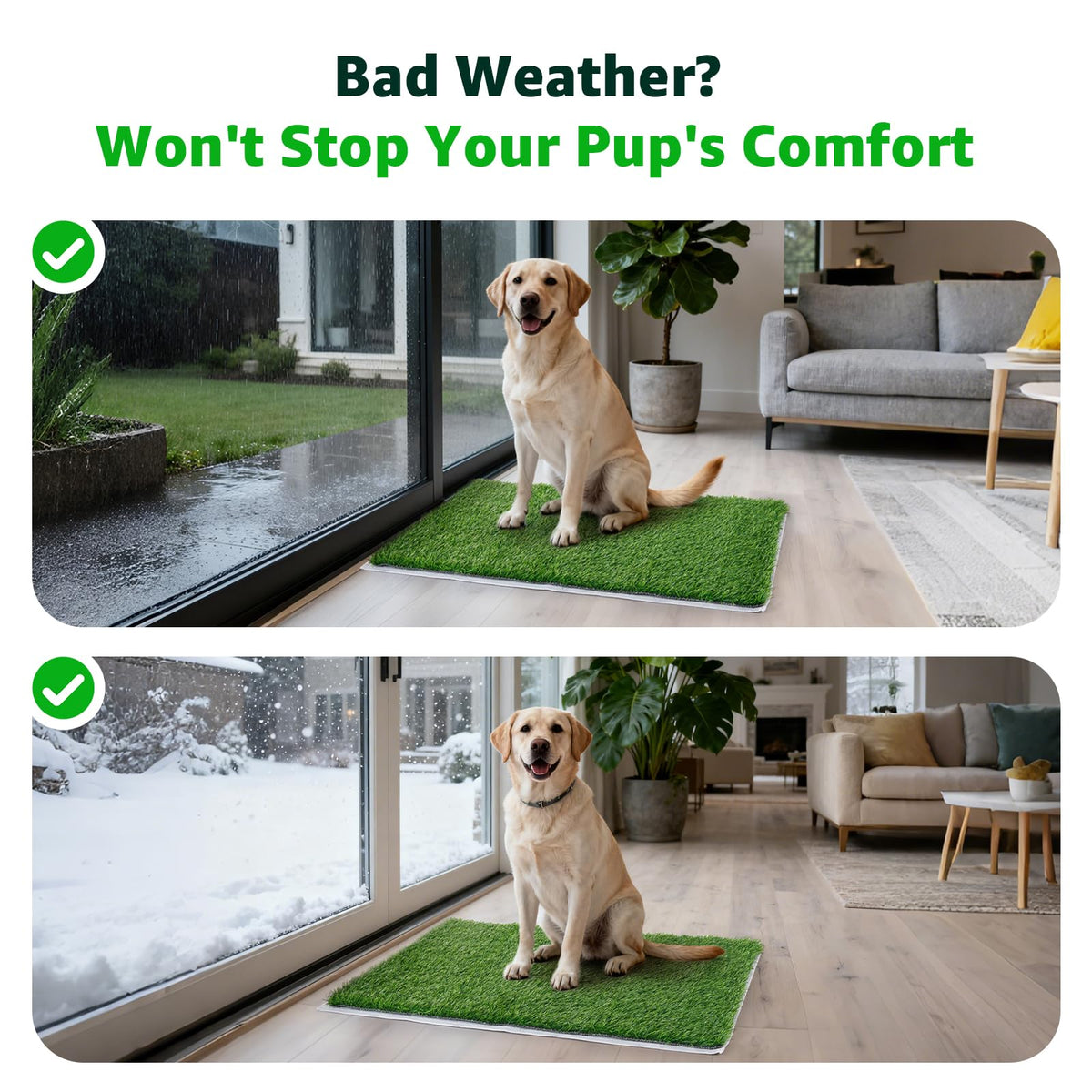 Artificial Grass Pee Pads 20"x 25" 2 Pack T953