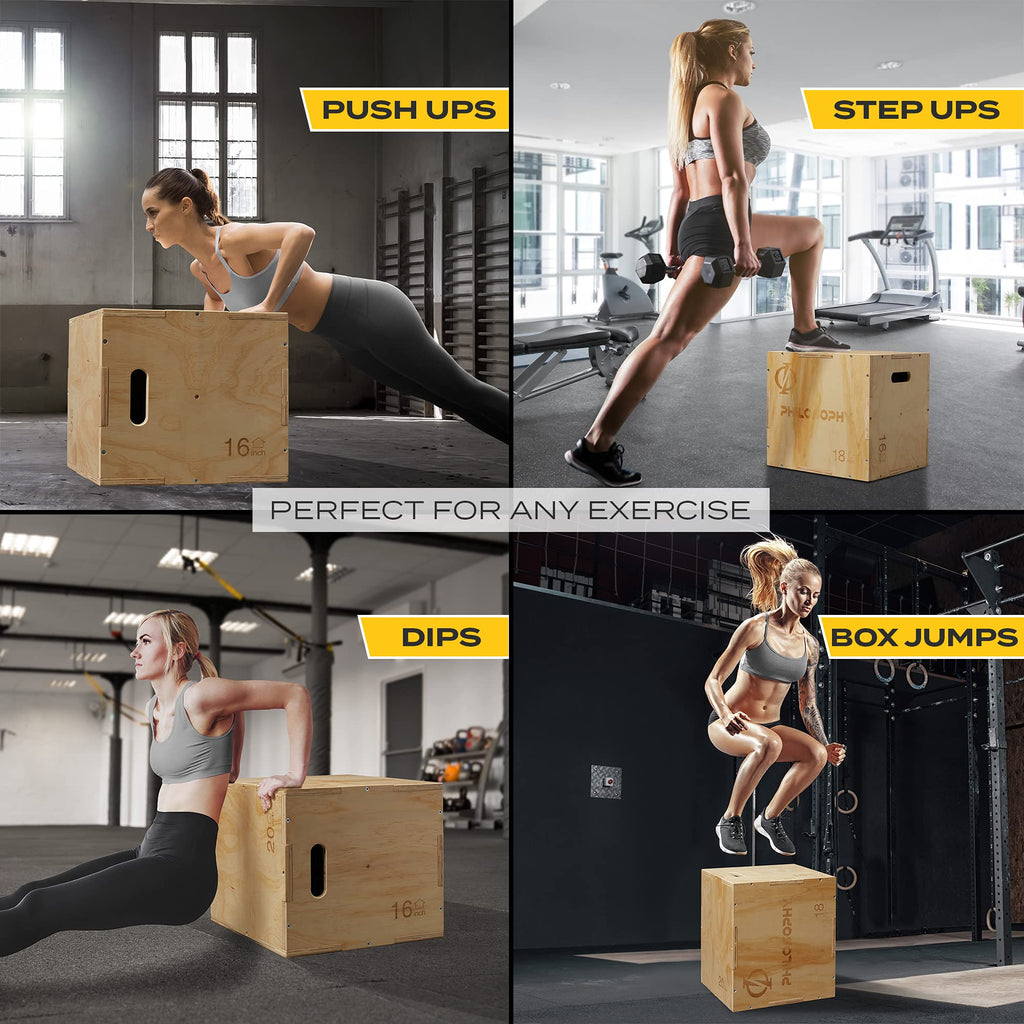 3-in-1 Wooden Plyo Box J69879