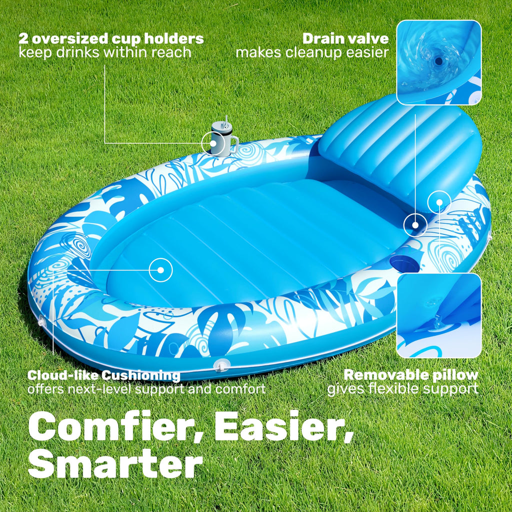 Inflatable Tanning Pool Lounger Float U4209