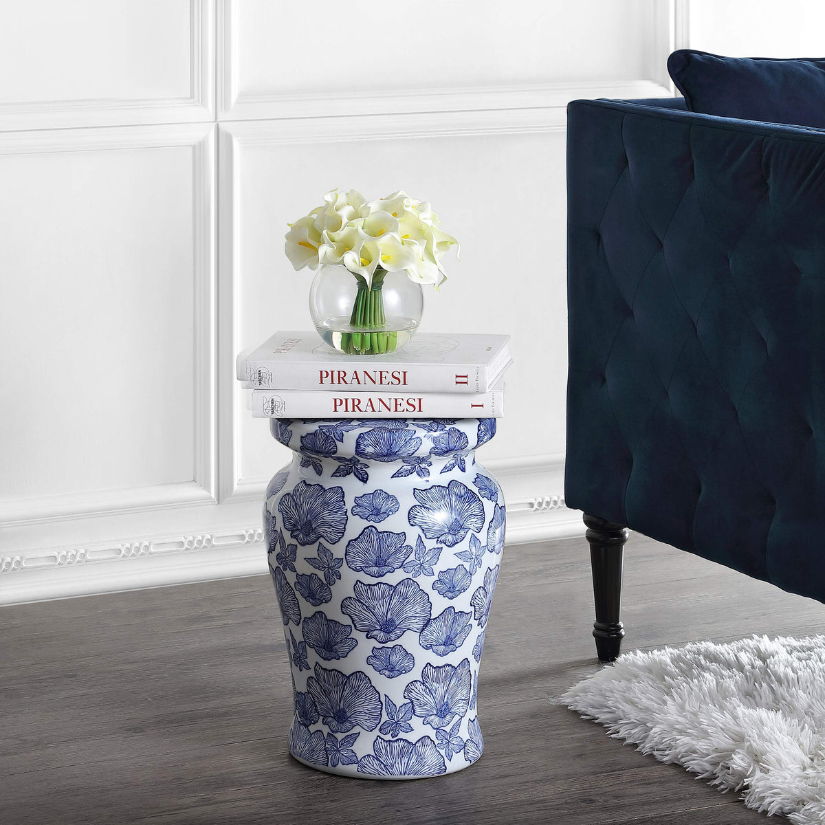 Ceramic Drum Garden Stool Side Table W229