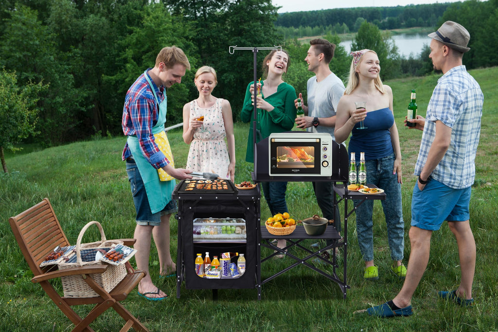 Black Portable Folding Camping Table V6347