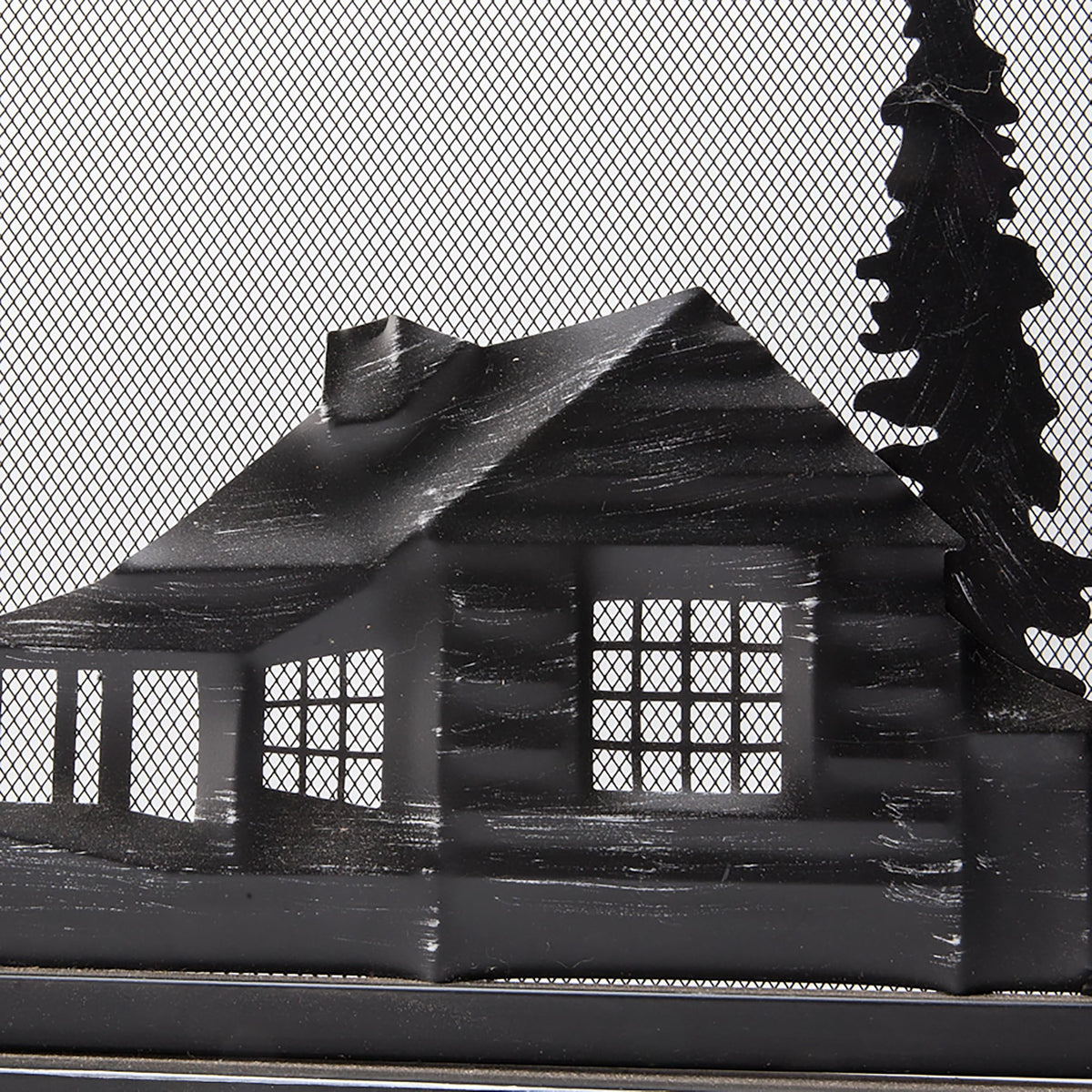 Black Metal Fireplace Screen H6446