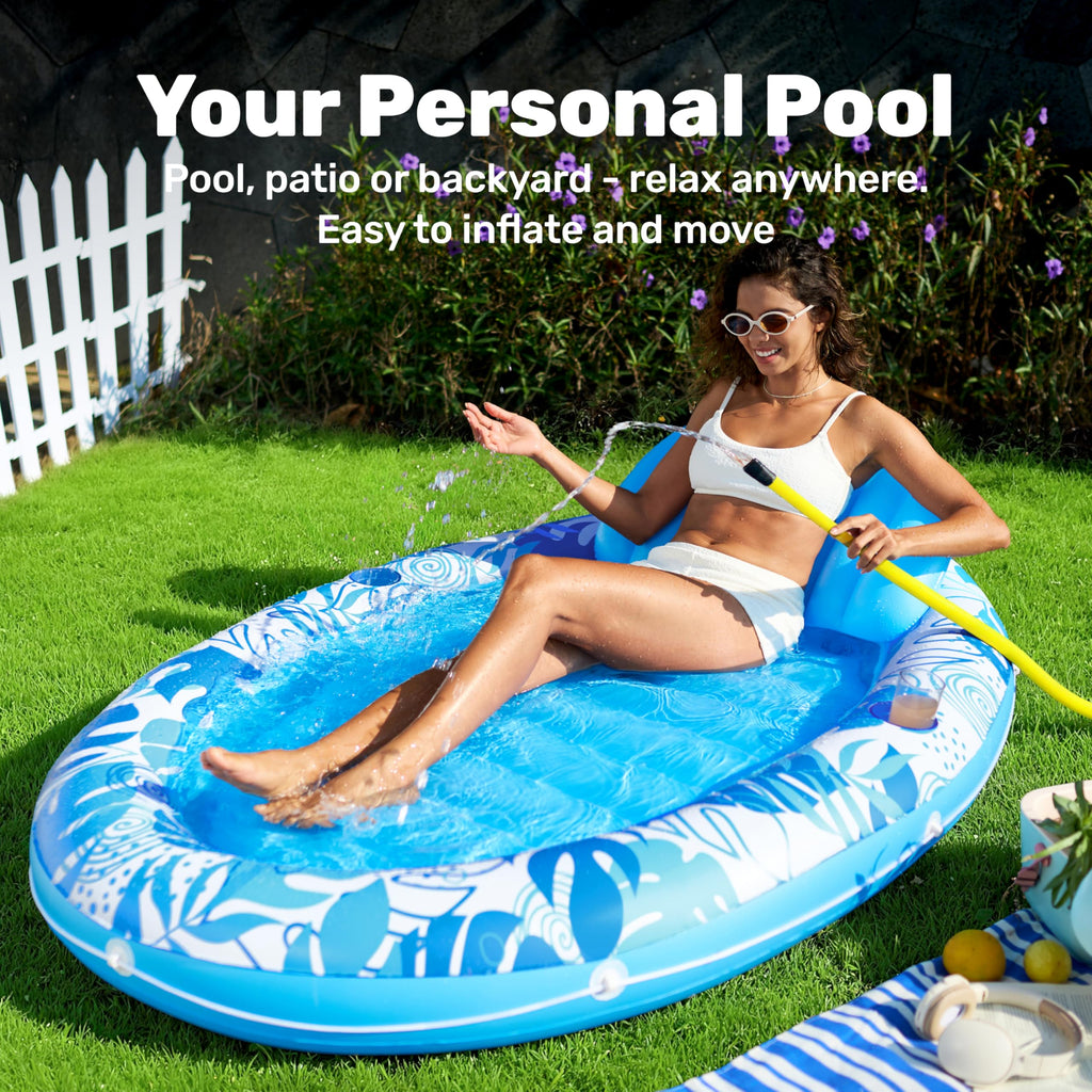 Inflatable Tanning Pool Lounger Float U4209
