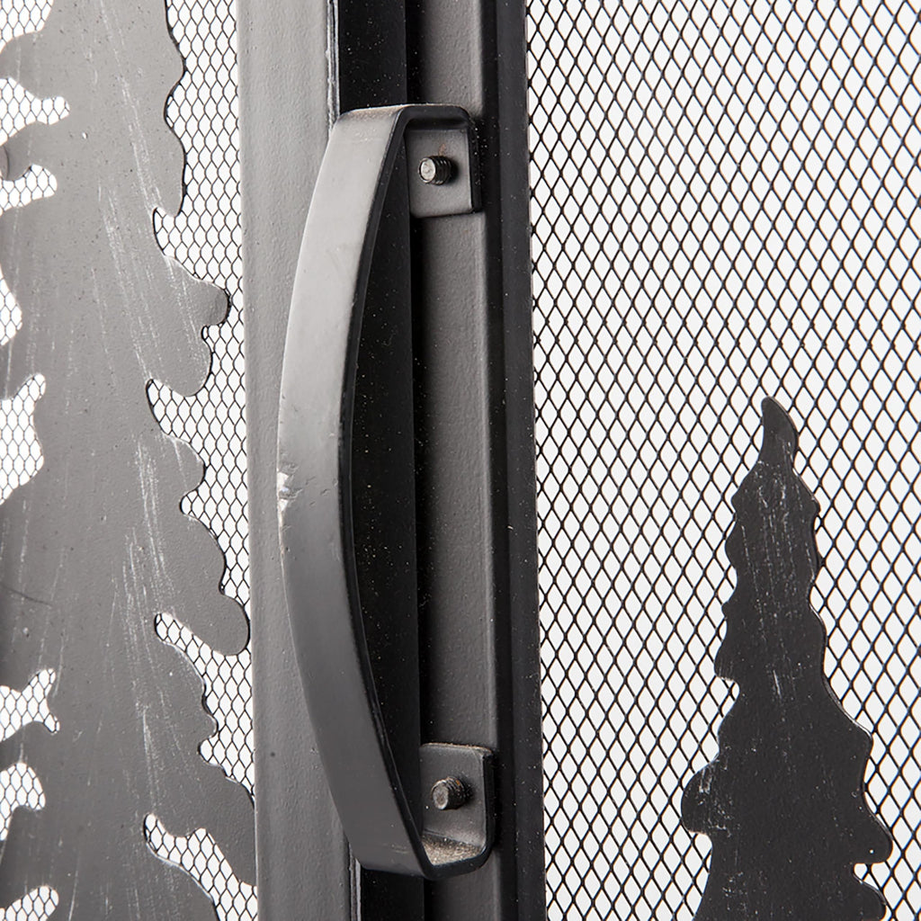 Black Metal Fireplace Screen H6446