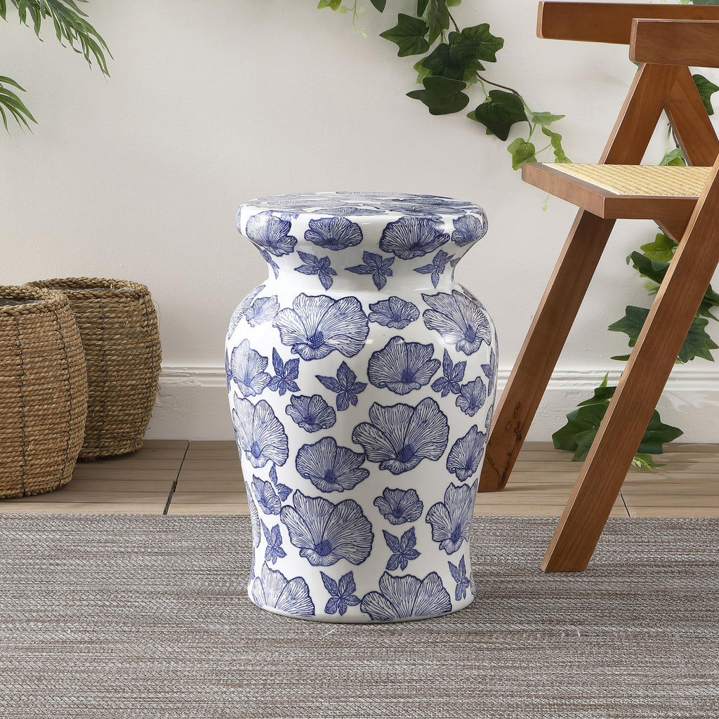 Ceramic Drum Garden Stool Side Table W229